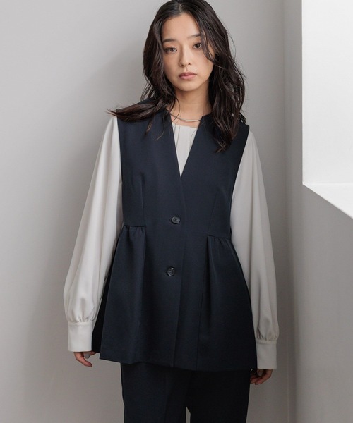 LOWRYS FARM（ローリーズファーム）の「ｄａｙｍｅジレ 628351（ベスト・レディース・ネイビー/アイボリー・LARGE/MEDIUM）」の17枚目の写真