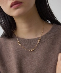 AZUL by moussy | Uチェーンラインストーンネックレス(ネックレス)