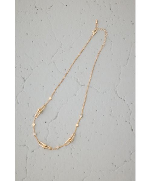 AZUL by moussy（アズールバイマウジー）の「Uチェーンラインストーンネックレス（ネックレス・レディース・シルバー/ゴールド系その他・FREE）」の12枚目の写真