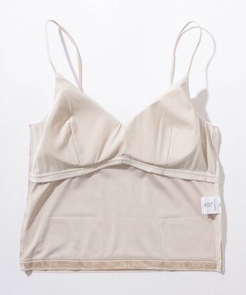 Lace Ladies(レースレディース)の「スパンコール ベルベット風 Vネック カップ付き キャミソール(キャミソール・レディース・ベージュ/アイボリー/ブラック・FREE)」の20枚目の写真