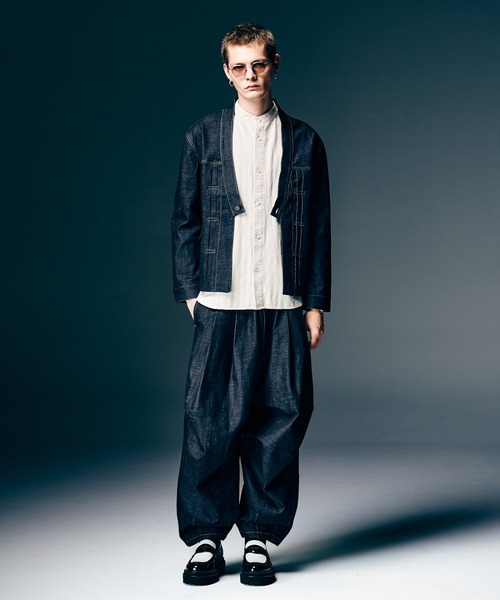 glamb（グラム）の「Crossover Tuck Pants / クロスオーバータックパンツ（その他パンツ・メンズ・インディゴブルー/ブラック・S/M/L）」の16枚目の写真