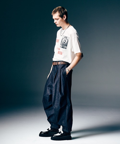 glamb（グラム）の「Crossover Tuck Pants / クロスオーバータックパンツ（その他パンツ・メンズ・インディゴブルー/ブラック・S/M/L）」の17枚目の写真