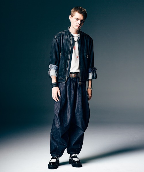 glamb（グラム）の「Crossover Tuck Pants / クロスオーバータックパンツ（その他パンツ・メンズ・インディゴブルー/ブラック・S/M/L）」の18枚目の写真