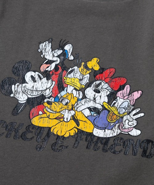 go slow caravan(ゴースローキャラバン)の「ミッキー & フレンズ プリントPO(Tシャツ/カットソー・レディース・ナチュラル/チャコールグレー・FREE)」の4枚目の写真