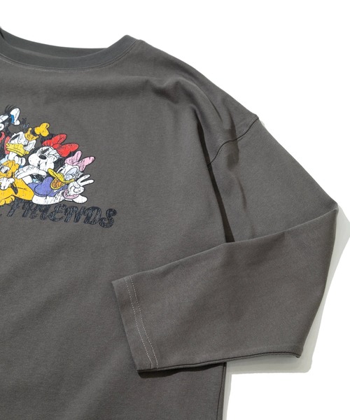 go slow caravan(ゴースローキャラバン)の「ミッキー & フレンズ プリントPO(Tシャツ/カットソー・レディース・ナチュラル/チャコールグレー・FREE)」の6枚目の写真