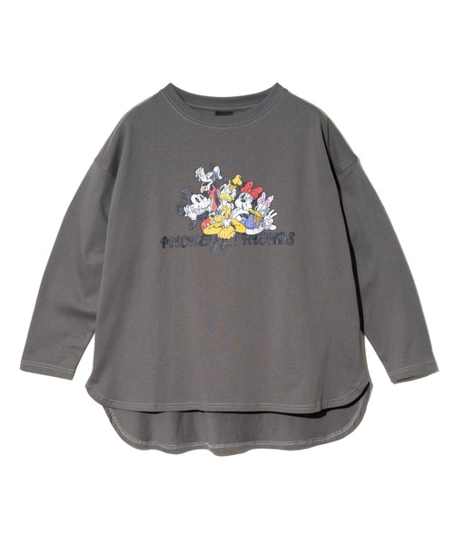 go slow caravan(ゴースローキャラバン)の「ミッキー & フレンズ プリントPO(Tシャツ/カットソー・レディース・ナチュラル/チャコールグレー・FREE)」の8枚目の写真