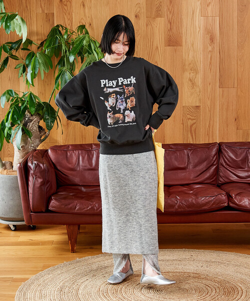 セットアイテム】透かし編み ニットレギンス スカートセット/レース