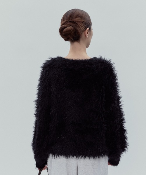 BLONDEY（ブロンディ）の「ラメシャギーニットトップス（ニット/セーター・レディース・ブラック/ホワイト/ベージュ・FREE）」の12枚目の写真