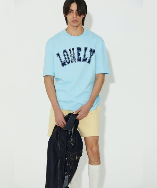 NOHANT(ノアン)の「LONELY/LOVELY SHORT SLEEVE T SKY BLUE NAVY(Tシャツ/カットソー・メンズ・スカイブルー・LARGE/MEDIUM/SMALL)」の1枚目の写真