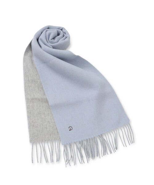 DRESSTERIOR(ドレステリア)の「カシミヤ混リバーシブルバイカラーストール(ストール/ショール・レディース・ライトグレー系9/ピンク/サックスブルー・00)」の2枚目の写真