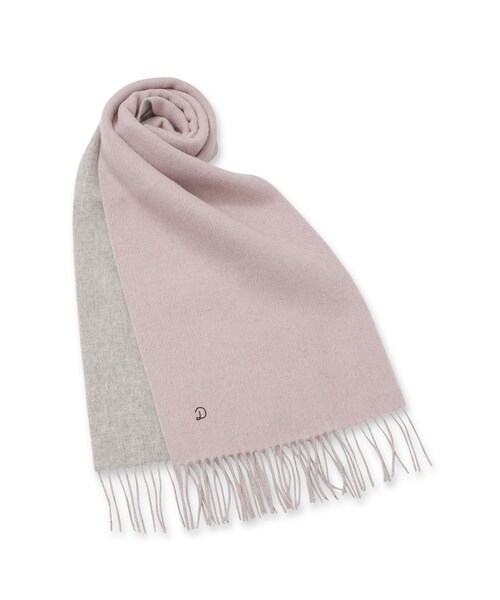 DRESSTERIOR(ドレステリア)の「カシミヤ混リバーシブルバイカラーストール(ストール/ショール・レディース・ライトグレー系9/ピンク/サックスブルー・00)」の3枚目の写真