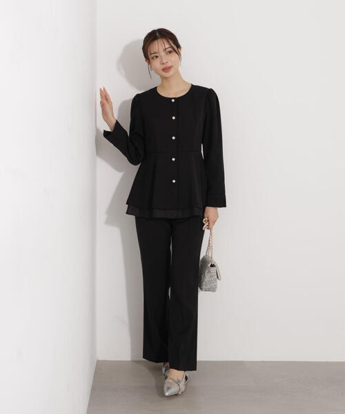 PROPORTION BODY DRESSING（プロポーションボディドレッシング）の「＜セットアップ対応＞ペプラムジャケット / 1216155001（セットアップ・レディース・ベージュ/ブラック・MEDIUM/P/S/SMALL）」の5枚目の写真