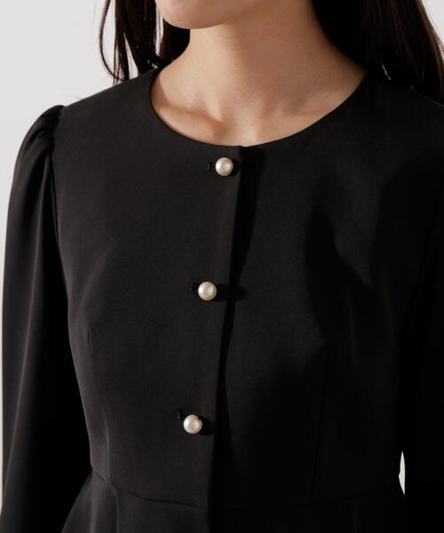 PROPORTION BODY DRESSING(プロポーションボディドレッシング)の「ペプラムジャケット / 1216155001(セットアップ・レディース・ベージュ/ブラック・MEDIUM/P/S/SMALL)」の21枚目の写真