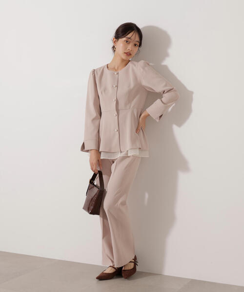 PROPORTION BODY DRESSING(プロポーションボディドレッシング)の「ペプラムジャケット / 1216155001(セットアップ・レディース・ベージュ/ブラック・MEDIUM/P/S/SMALL)」の19枚目の写真