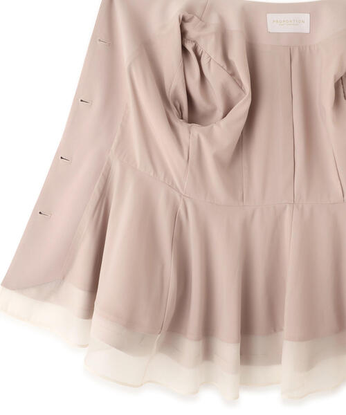 PROPORTION BODY DRESSING(プロポーションボディドレッシング)の「ペプラムジャケット / 1216155001(セットアップ・レディース・ベージュ/ブラック・MEDIUM/P/S/SMALL)」の7枚目の写真