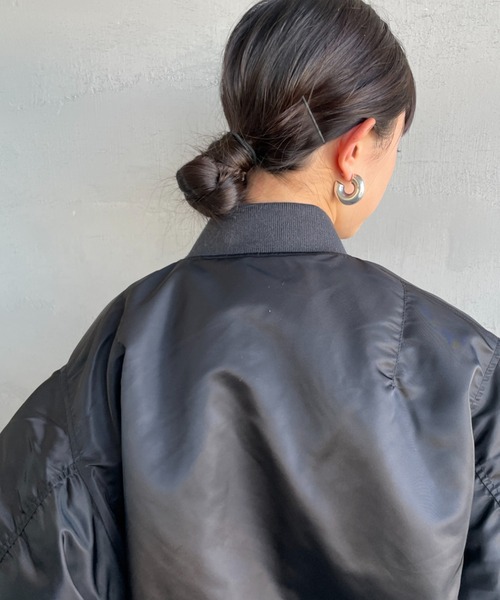 JEANS FACTORY Clothes（ジーンズファクトリークローズ）の「[Jeans Factory Clothes/ジーンズファクトリークローズ] ビッグシルエットMA-1 ミリタリージャケット（MA-1・レディース・ブラック/モスグリーン・S/M/L/XL）」の13枚目の写真