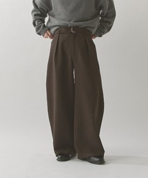 Lui's | ベルテッドダブルクロスバルーンカーブスラックスパンツ(スラックス)