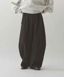 Lui's | ベルテッドダブルクロスバルーンカーブスラックスパンツ(スラックス)