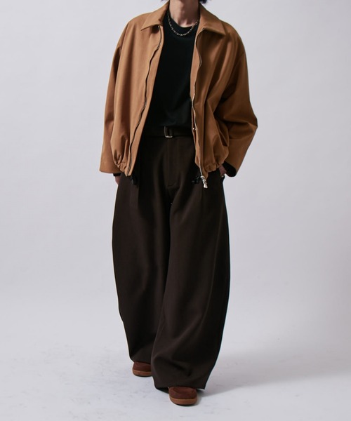 Lui's(ルイス)の「ベルテッドダブルクロスバルーンカーブスラックスパンツ(スラックス・メンズ・チャコールグレー/ブラック/グレー・S/M)」の19枚目の写真