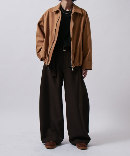 Lui's(ルイス)の「ベルテッドダブルクロスバルーンカーブスラックスパンツ(スラックス・メンズ・チャコールグレー/ブラック/グレー・S/M)」の18枚目の写真