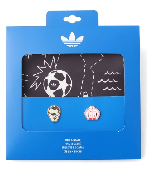 adidas(アディダス)の「adidas MR PIN&SCARF / アディダス ミスター ピン & スカーフ(バンダナ/スカーフ・メンズ・ブラック・ONE SIZE)」の5枚目の写真
