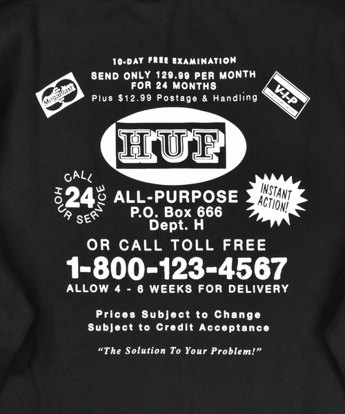 HUF(ハフ)の「【C-HUF2】【HUF/ハフ】AS SEEN ON TV CREWNECK PF00690(スウェット・メンズ・ブラック・XX-LARGE)」の10枚目の写真