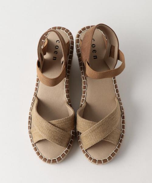 coen（コーエン）の「クロスコンビエスパサンダル（サンダル・レディース・レッド/ネイビー/オリーブ/ベージュ・LARGE/MEDIUM/SMALL）」の5枚目の写真