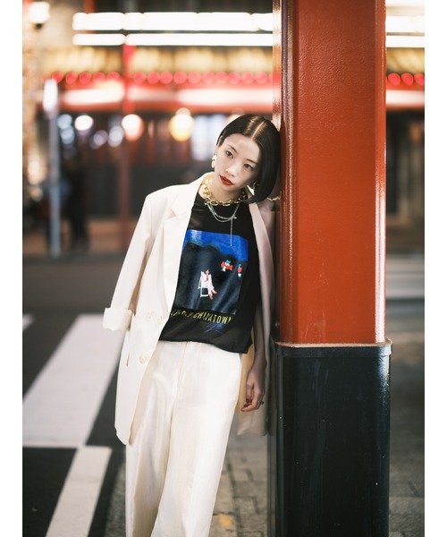 ZOZOVILLA(ゾゾヴィラ)の「【OKAMUNE ARCHIVES】Fly-Day Chinatown / Yasuha(Tシャツ/カットソー・メンズ・ブラック/ホワイト・SMALL/MEDIUM/LARGE/X-LARGE)」の13枚目の写真