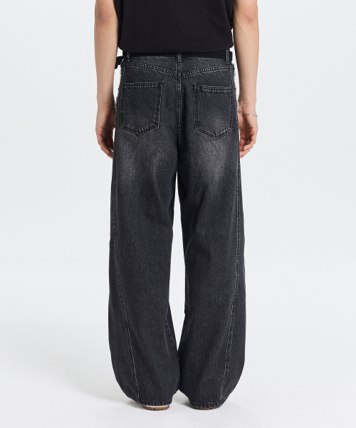 KICHUL(キチョル)の「Side Line Damage Denim Pants (Black)(デニムパンツ・メンズ・その他・MEDIUM/SMALL/LARGE)」の3枚目の写真