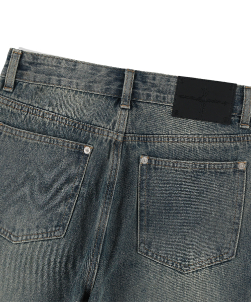 NOT4NERD（ノットフォーナード）の「Destroyed Sand Washed Semi Flare Fit Denim Pants - Deep Blue（デニムパンツ・レディース・その他・SMALL/MEDIUM/LARGE/X-LARGE）」の9枚目の写真