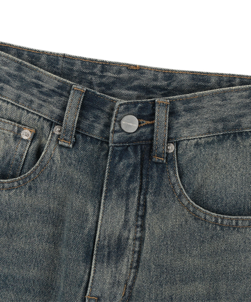 NOT4NERD（ノットフォーナード）の「Destroyed Sand Washed Semi Flare Fit Denim Pants - Deep Blue（デニムパンツ・レディース・その他・SMALL/MEDIUM/LARGE/X-LARGE）」の10枚目の写真