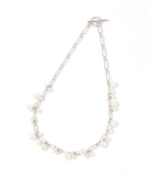 studio CLIP（スタディオクリップ）の「ボールジャラジャラネックレス（ネックレス・レディース・その他2/ホワイト・FREE）」の2枚目の写真
