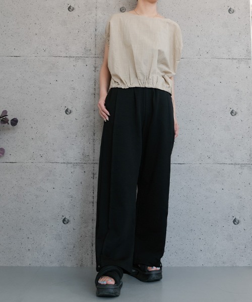 aquagarage(アクアガレージ)の「2wayスウェットパンツ(その他パンツ・レディース・ブラック/杢グレー・M)」の12枚目の写真