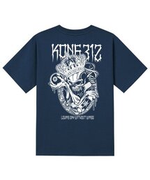 KTN0097 キングスカル 半袖Tシャツ - ネイビー