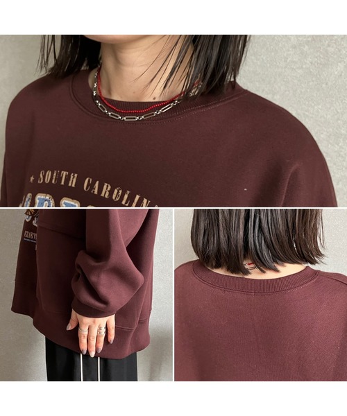 zena(ジェナ)の「★ZOZOTOWN店限定★裏起毛イーグルカレッジリメイクスウェット(スウェット・レディース・グレー/ブラウン系その他/ホワイト系その他・FREE)」の13枚目の写真