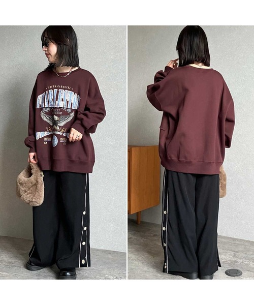 zena(ジェナ)の「★ZOZOTOWN店限定★裏起毛イーグルカレッジリメイクスウェット(スウェット・レディース・グレー/ブラウン系その他/ホワイト系その他・FREE)」の19枚目の写真
