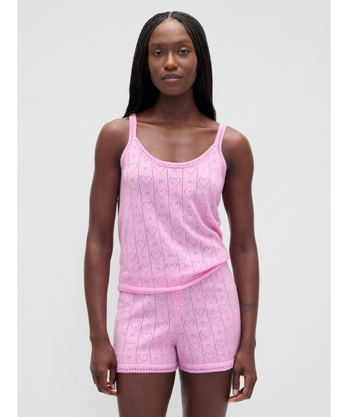 GAP(ギャップ)の「ライトウェイト CashSoft カシミヤタッチ ポインテール ハートパジャマタンクトップ(ルームウェア/パジャマ・レディース・レッド/ピンク・XS/S/M/L/XXS)」の3枚目の写真