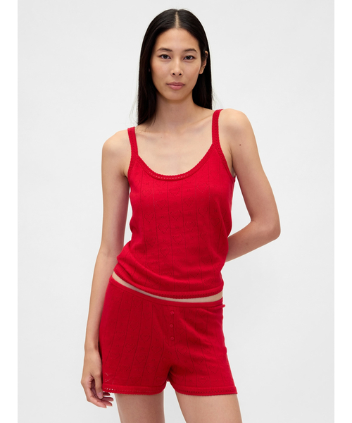 GAP(ギャップ)の「ライトウェイト CashSoft カシミヤタッチ ポインテール ハートパジャマタンクトップ(ルームウェア/パジャマ・レディース・レッド/ピンク・XS/S/M/L/XXS)」の4枚目の写真