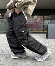 カーゴパンツ（ブラック/黒色系・ブランドロゴ）ファッション通販