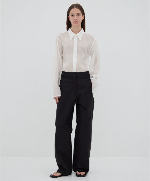 LEVAR（レバー）の「French Wide Chino Pants - Black（その他パンツ・レディース・その他・MEDIUM/SMALL）」の3枚目の写真