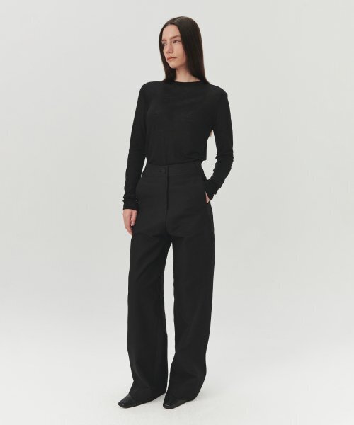 LEVAR（レバー）の「French Wide Chino Pants - Black（その他パンツ・レディース・その他・MEDIUM/SMALL）」の5枚目の写真