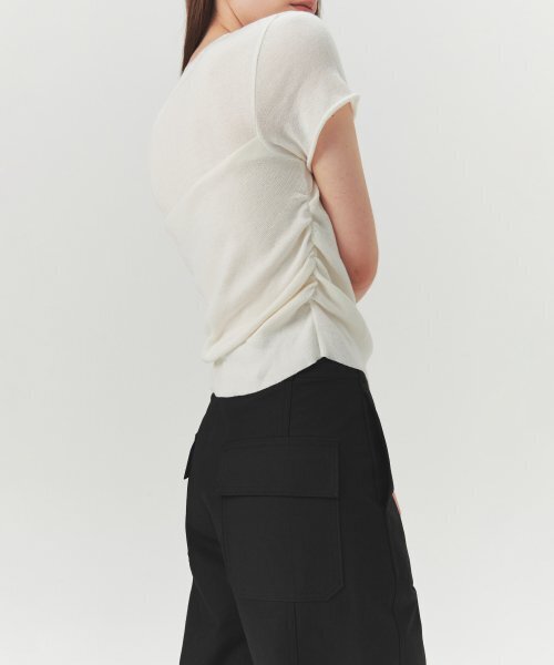 LEVAR（レバー）の「French Wide Chino Pants - Black（その他パンツ・レディース・その他・MEDIUM/SMALL）」の6枚目の写真