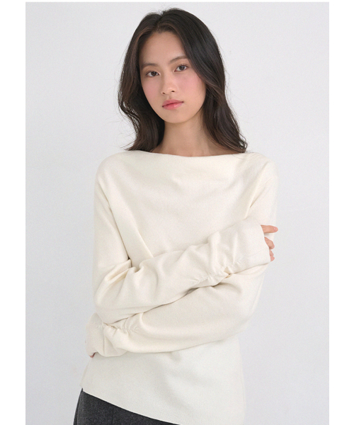 MICANE(ミケーネ)の「セイディカウルネックストラップニット(ニット/セーター・レディース・グレー/クリーム・SMALL/MEDIUM/LARGE/X-LARGE)」の4枚目の写真