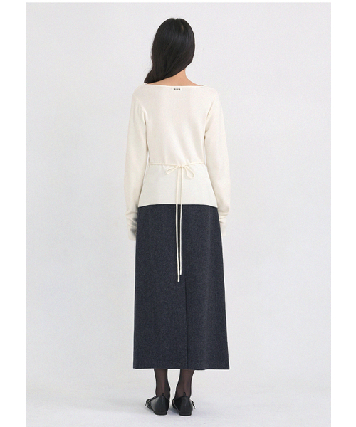 MICANE(ミケーネ)の「セイディカウルネックストラップニット(ニット/セーター・レディース・グレー/クリーム・SMALL/MEDIUM/LARGE/X-LARGE)」の9枚目の写真