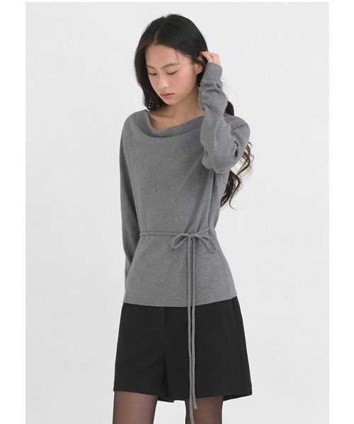 MICANE(ミケーネ)の「セイディカウルネックストラップニット(ニット/セーター・レディース・グレー/クリーム・SMALL/MEDIUM/LARGE/X-LARGE)」の13枚目の写真