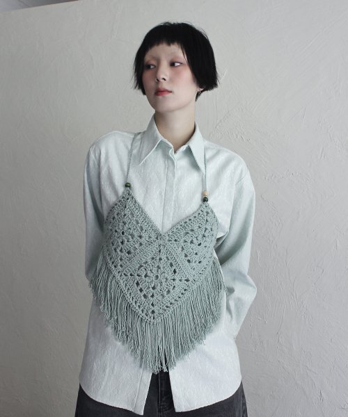 RUBATI(ルバティ)の「ハンドメイドクロシェタッセルニットベスト_ミント(ベスト・レディース・その他・FREE)」の3枚目の写真