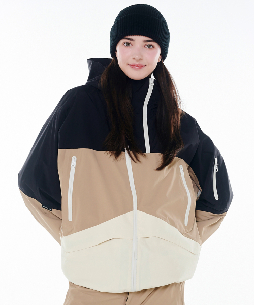 DOLL OUTERWEAR(ドラ アウターウェア)の「2425 アクティボ ボードウェア ジャケット ブラック/ベージュ 男女共用(ナイロンジャケット・レディース・その他・SMALL/LARGE/X-LARGE/X-SMALL)」の9枚目の写真