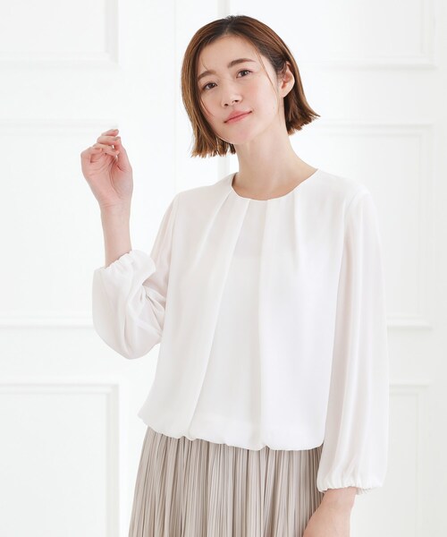 grove(グローブ)の「【手洗いOK】パーツ付き裾バルーンブラウス(シャツ/ブラウス・レディース・オフホワイト・02/05/04/03/01)」の5枚目の写真