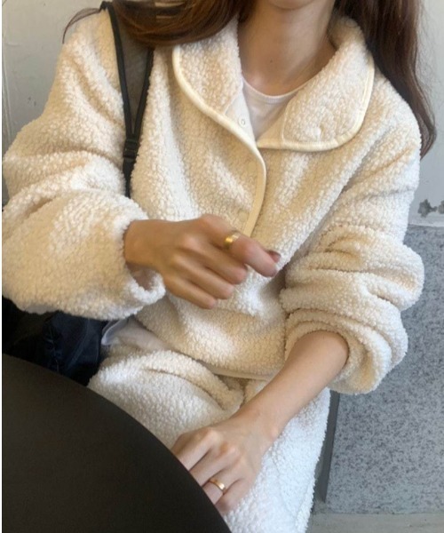 FREE STYLISTS(フリー スタイリスト)の「YUGA_YGMC Boa sweat top and pants set(セットアップ・レディース・キャメル/ブラック/オフホワイト・FREE)」の15枚目の写真