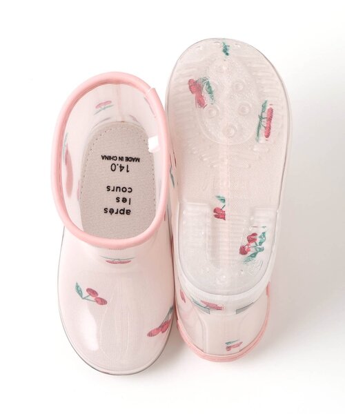 apres les cours（アプレレクール）の「花・ハート・さくらんぼ・恐竜柄レインシューズ（レインシューズ・キッズ・ラベンダー/ピンク/サックスブルー/アイボリー・14/15 /16/17/18/19）」の14枚目の写真